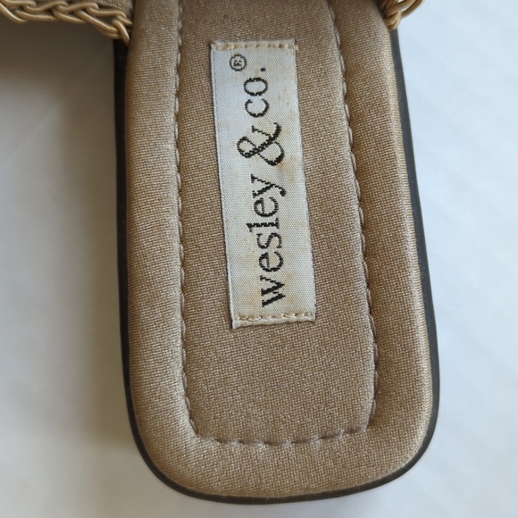 Wesley & Co. Neutral Slide Summer Sandal 6 Tan Brown - Picture 13 of 15